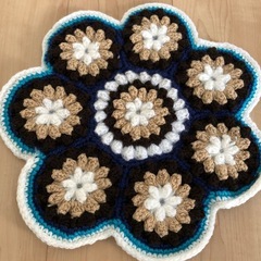 ハンドメイド 毛糸編み ドイリー