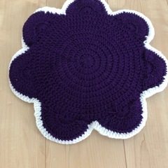 ハンドメイド 毛糸編み ドイリーの画像