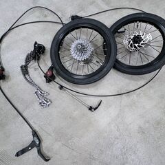 14インチ折りたたみ自転車から取り外した純正部品一式を差し上げます！