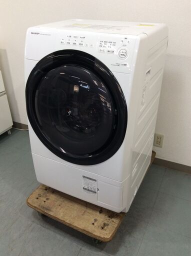 （11/21受渡済）YJT9634【SHARP/シャープ ドラム洗濯機7.0㎏】美品 2022年製 ES-S7G-WR 家電 洗濯 斜め型 右開き