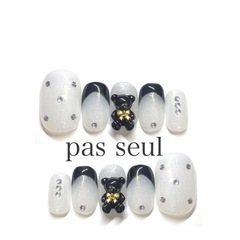【可愛い系】ネイルチップ 熊 ネイルアート ネイルチップ ハンド...
