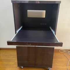 【中古美品】レンジ収納 キャスター付き の画像