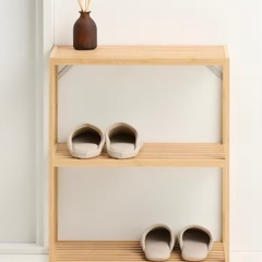 (中古品) 無印良品 竹材 フリーラック 3段 / シェルフ /...