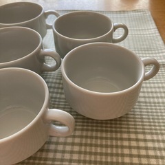 スタッキングできるスープandコーヒーカップ2個