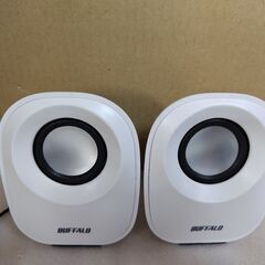 正常作動品　BUFFALO 　PC スピーカー　BSSP29U　ホワイトの画像