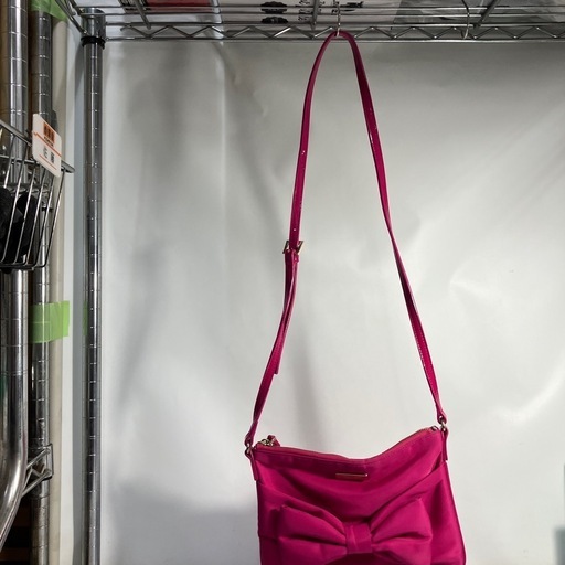 ☆値下げ☆K2410-307　kate spade リボン ショルダーバッグ ピンク 中古 汚れあり②