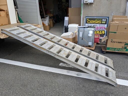 ☆中古￥18,000！昭和ブリッジ　アルミブリッジ　家具　SBA型　小型・中型建機用・農業機械用　積載橋　幅36㎝ｘ奥行9㎝ｘ高さ24