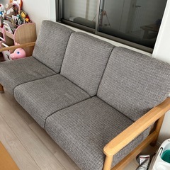【お取引成立】ニトリ購入　3人掛けソファ　解体可の画像