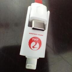 JAL スマホ用 USB充電ケーブルの画像