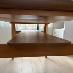 ニトリ購入　ダイニングテーブル　オーク　木目の画像