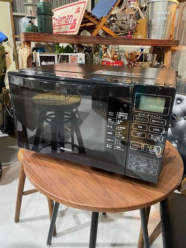 【IRIS OHYAMA】アイリスオーヤマ オーブンレンジ MO-FS3 2022年 縦開き ブラック 庫内フラット 角皿付き 簡単操作★直接渡し歓迎★