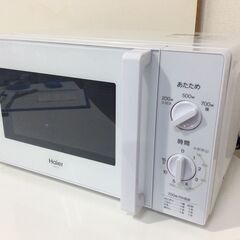 （12/12受渡済）JT9649【Haier/ハイアール 電子レンジ】美品 2023年製 JM-17J-50 家電 キッチン ターンテーブル 横開き 50ヘルツ専用