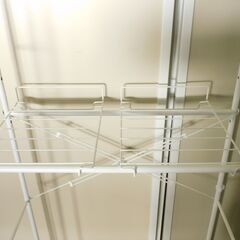 伸長式 ランドリーラック ランドリーシェルフ 収納棚 ランドリー収納 洗濯機ラックの画像