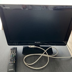 SHARPシャップ テレビ 19インチ ディスプレイの画像