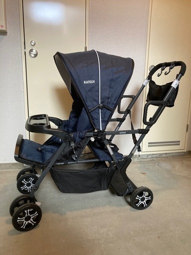 カトージ　2人乗りベビーカー　操作簡単安定性あり