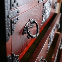 売約済》【武蔵小山店】 岩谷堂箪笥 桜木家具 在銘 美品 鍵付き