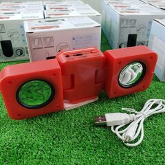 【まとめて21個】 ポータブル スピーカー 折りたたみ式 USBケーブル付きの画像