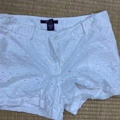 レース白　ショートパンツ