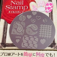 ハート 千鳥 ペイズリー柄 ネイルスタンプの画像