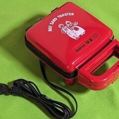 ■未使用 ストック品★ナショナルホットサンドトースター★1枚焼き NT-T４０１レッド◎の画像