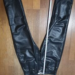 ☆良品☆牛革 レザーパンツ ジーパンタイプ メンズ 82cm