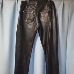 ☆良品☆牛革 レザーパンツ ジーパンタイプ メンズ 82cmの画像