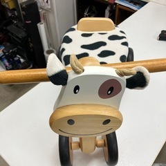 ☆値下げ☆取引場所 南観音 K2410-319 I’m TOY うし柄 三輪車 四輪車 汚れキズありの画像