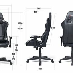 R086 ゲーミングチェア LED内蔵 ハイバック バケットシート