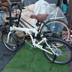 ありがとうございました！２０インチ折り畳み式自転車ホワイト×ブラック