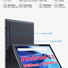 Android 13 タブレット 6GB RAM 128 GB ROM
