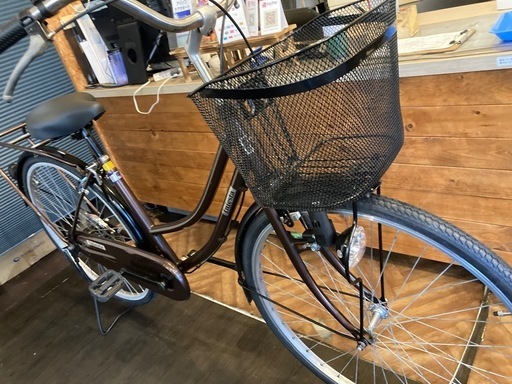 【前後タイヤ・チューブ新品！】26インチ自転車　ブラウン
