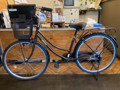 【前後タイヤ・チューブ新品！】26インチ自転車　ブラウン