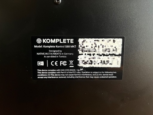 KOMPLETE KONTROL S88 MK2 MIDIキーボード