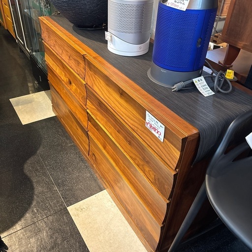 ワイドチェスト チェスト ウォールナット材 シンプル ナチュラル インテリア 衣類収納 収納