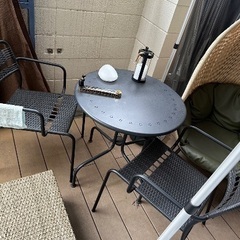 IKEA 屋外用　テーブル　チェア2脚セット　アウトドア
