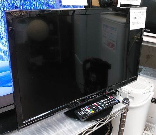 3か月間保証☆配達有り！12000円(税別）シャープ 24型 液晶テレビ リモコン付き 2018年製