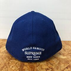 【797】ベースボールキャップ Supreme Sﾛｺﾞ ﾌﾞﾙｰの画像
