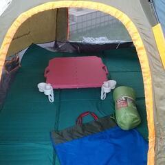 (美品)キャンプ用テント一式/敷きマット、シュラフ、ドリンクホル...