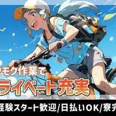 【簡単軽作業】【楽しめる仕事×寮費無料】貯金もしっかりして遊ぶお...