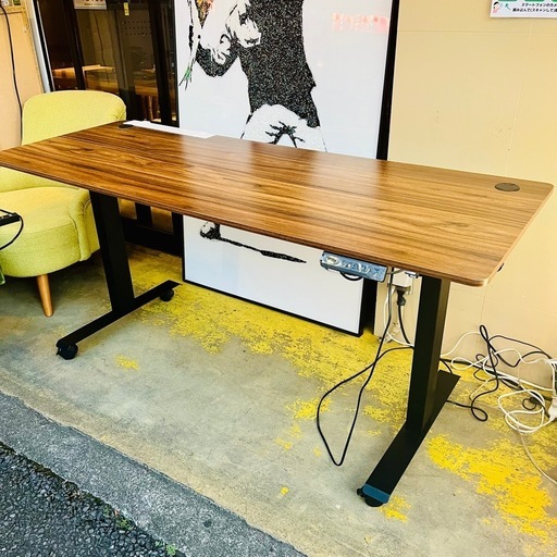 《売約済》【池上店】  電動　昇降テーブル　昇降式　テーブル　デスク　作業台　コンソール　昇降テーブル　パソコンテーブル　PCデスク