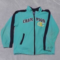 Champion 前開きフリース 130センチ エメラルドグリーン