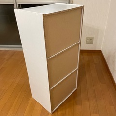 【受付終了】カラーボックス　3段　白　ホワイトの画像