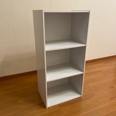【受付終了】カラーボックス　3段　白　ホワイト
