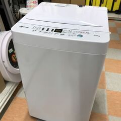 洗濯機 4.5kg ハイセンス HW-T45D 2020年製 W(幅)54×D(奥行き)54×H(高さ)88cm ※6ヶ月保証付き
