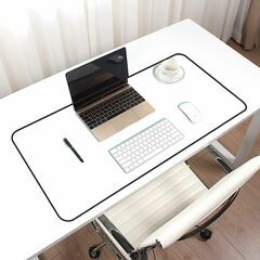 大型ゲーミング マウスパッド 黒 ブラック キーパッド パッドデスク 滑り止めの画像