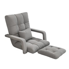 ✨新品✨ひじ掛け付き 座る姿勢に合わせて肘掛けが動くふかふか座椅子 座椅子リクライニング ５段階調整 折り畳み可能 ハイバック座椅子 フットパッド付きの画像