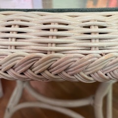 【お値下げ中】籐テーブルチェアセットの画像