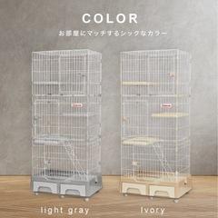 猫用ケージ3段トイレ付きの画像