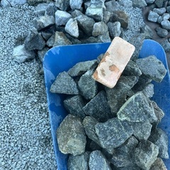 ロックガーデン ガビオン 割栗石 約360kg 青砕石