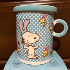 新品未使用品❗️蓋付きマグカップ　イースタービーグル　SNOOPY 水色の画像